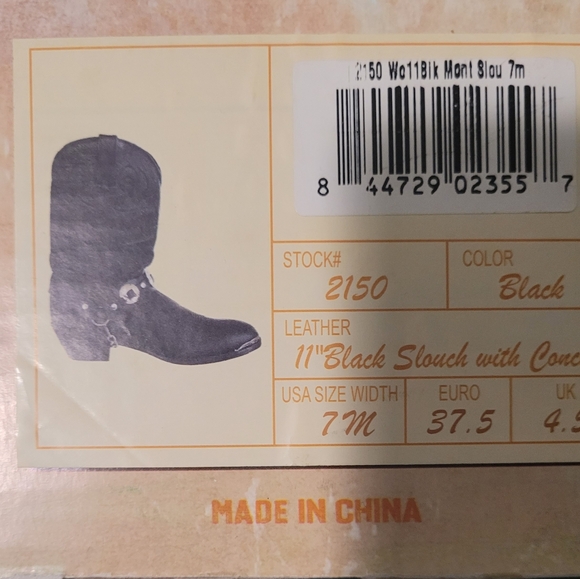 Women's Road Wold Black Cowboy Boots - Picture 4 of 4